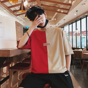 2018 mùa hè mới phù hợp với màu ngắn tay T-Shirt nam lỏng lẻo quần áo đẹp trai Hàn Quốc phiên bản của xu hướng sinh viên nửa tay áo