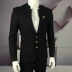 Mới ngắn kích thước nhỏ cổ áo phù hợp với quần tây phù hợp với nam nhà tạo mẫu tóc phiên bản Hàn Quốc của bộ đồ mỏng hai mảnh Suit phù hợp