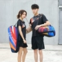 Túi cầu lông mới 2018 vai 3 6 gậy nam và nữ ba lô lưới lông phổ dụng túi vợt dày để gửi túi giày cầu nhựa yonex