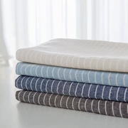 Không in kiểu Nhật sọc đơn giản cotton tốt và vải lanh đơn giản hiện đại vải vải bàn cà phê khăn trải bàn TV quầy vải