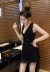 Buổi tối mùa hè mới của phụ nữ Hàn Quốc ren cổ chữ V gợi cảm xuyên thấu hở lưng váy chữ A không tay mỏng manh - A-Line Váy A-Line Váy
