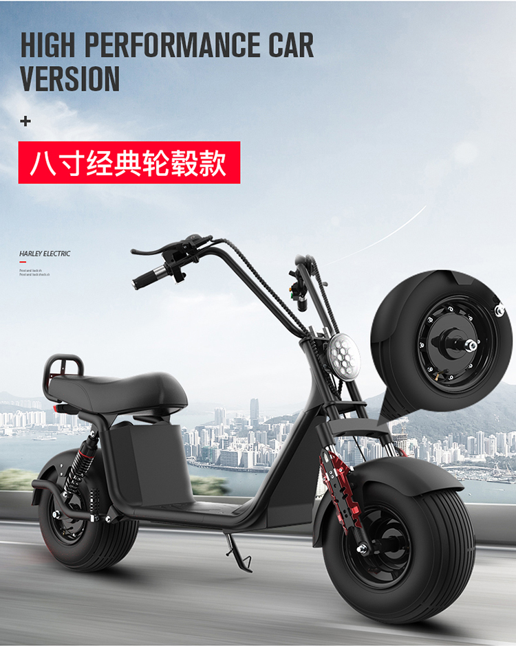X20 60V32a Lithium Battery Takes It Home To Charge For 90-100KmXuanliang 2021 paragraph Halley Electric vehicle Scooter adult Substitute for transportation Two wheels Two rounds Electric Wide tire Halley a storage battery car
