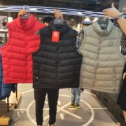 Li Ning down vest 2018 mùa đông nam bóng rổ đứng ấm cổ áo giản dị 90% xuống quần áo thể thao AMRN033 - Áo thể thao