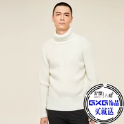 174210358 GXG nam 2017 mùa đông mới xu hướng thời trang giản dị thoải mái trắng cao cổ áo len