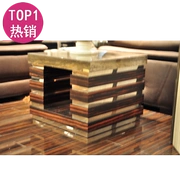 Đích thực Kamina lỗ màu xám đá bàn cà phê đá cẩm thạch nhập khẩu góc vuông một số đồ nội thất phòng khách kết hợp KM-036C