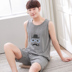 2018 mùa hè Hàn Quốc đồ ngủ nam vest quần short thanh niên không tay cộng với phân bón XL mỏng phim hoạt hình phù hợp với dịch vụ nhà Bộ Pajama