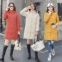 Áo cotton mùa đông 袄 nữ 2018 mới size lớn phiên bản Hàn Quốc có phần dài buông lơi của áo độn cotton cho học sinh - Bông áo phao dáng dài đẹp