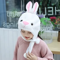 Розовая шапка, детская человеческая голова для взрослых, аксессуар для волос для детского сада, белый кролик, семейный стиль