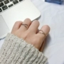 Nhật Bản và Hàn Quốc cực kỳ đơn giản mở nhẫn nữ lưu ý có thể điều chỉnh ngôi sao nhẫn thủy triều với cùng ngón trỏ nhẫn nữ nhẫn vàng nữ 18k