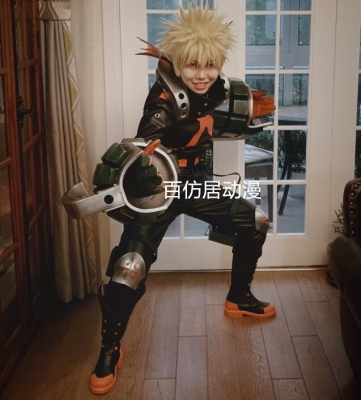 taobao agent [Hundred imitation live anime] Little hero explodes the heroes cos clothes, combat clothes leather clothing winter cosplay clothing