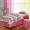 Hình thang vuông đầu bedspread hồng thoải mái bộ giường lanh hoa thẩm mỹ viện thẩm mỹ viện cung cấp một gia đình bốn giường - Trang bị tấm