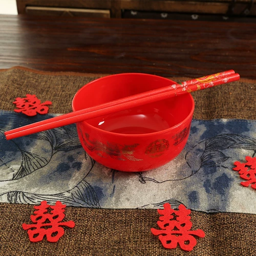 Красный комплект, высококлассные палочки для еды, чай улун Да Хун Пао, подарок на день рождения, дракон и феникс