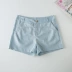 Quần short cotton và vải lanh nữ mùa hè mới 2019 quần linen hoang dã Hàn Quốc kẹo mềm màu lanh quần nóng - Quần short quần short nữ cạp cao Quần short