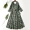 Chị anh câu chuyện 2018 Xia Xin thanh lịch v-cổ bảy điểm tay áo đu lớn một từ váy in đầm voan 6811-23