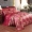 Cao cấp châu Âu lưới màu đỏ cotton thêu satin jacquard bốn mảnh set 1.8 2.0m cotton bed quilt quilt cover - Bộ đồ giường bốn mảnh