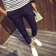 Mùa hè quần âu nam của Nhật Bản Slim quần, đa năng chân quần xu hướng của nam giới thanh niên phù hợp với màu đen quần