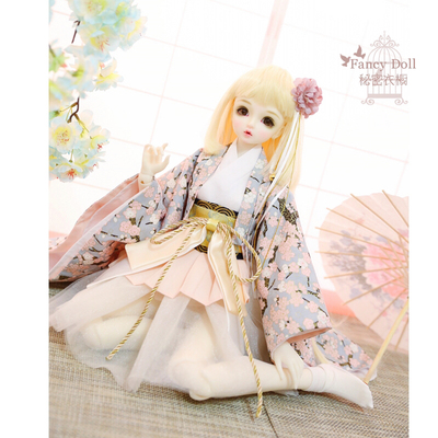 taobao agent BJD 3 minutes, 4 points, six points, 6 points, Ye Luoli improved kimono clothing set female ancient style doll clothing paper sample material bag