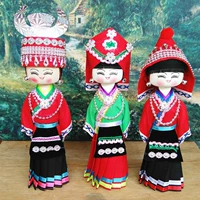 Этническая кукла из провинции Юньнань ручной работы, мультяшная марионетка, украшение, игрушка, обучение