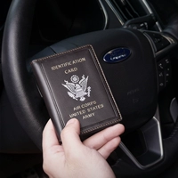 Giấy phép lái xe da trường hợp nam Mỹ thí điểm tài liệu thư mục siêu mỏng thẻ da tay áo chống degaussing đa chức năng thẻ mini gói ví chanel