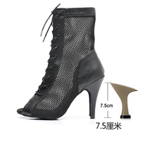 Черный каблук 7,5 см (нижняя часть волос)