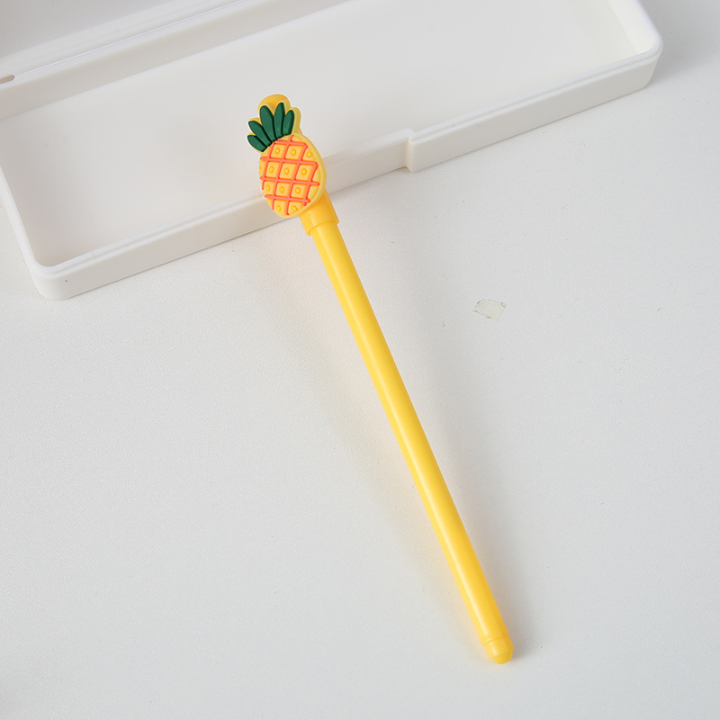 0.5Mm & Pineappleins lovely Cartoon Roller ball pen like a breath of fresh air originality student Water pen write solar system to work in an office Signature pen black