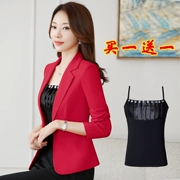Mùa xuân và mùa thu Hàn Quốc phiên bản mới mỏng nhỏ phù hợp với phụ nữ áo khoác ngắn phù hợp với dài- tay khí thường một nút đầu