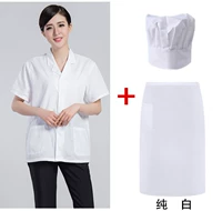 Хороший короткий рукав+фартук+тканевая шляпа