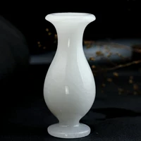 Природная руда из белого нефрита, настольное украшение в форме цветка, чай Тегуаньинь для гостиной, маленькая вазочка