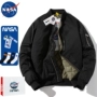 NASA mùa xuân, mùa thu và mùa đông ins triều thương hiệu dày bông bóng chày phù hợp với nam và nữ cặp đôi ma1 áo khoác phi công áo khoác bông áo khoác áo khoác nam hàng hiệu