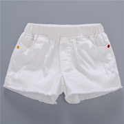 2018 cô gái mới quần short denim Hàn Quốc phiên bản của trẻ em da trắng của quần cô gái mùa hè bé bông giản dị quần nóng