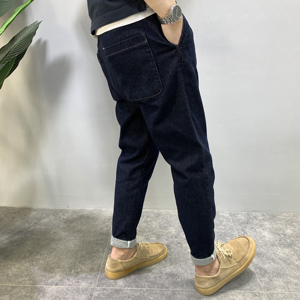 2021夏季新款男士休闲裤日系纯色冰丝垂感宽松薄款西裤直筒裤男-阿里巴巴
