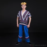 Qingyi Custom Machine Dulong Trang phục dân tộc Sọc Trang phục biểu diễn vũ điệu hàng ngày Trang phục nam - Trang phục dân tộc