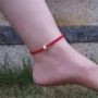 Năm sinh chuyển hạt sợi dây màu đỏ vòng chân 925 bạc Hàn Quốc phiên bản của nữ vài may mắn may mắn đồ trang sức vòng chân nam giới và phụ nữ vòng đeo chân nữ