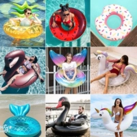 Негабаритный надувной плавательный круг для взрослых, пончик, фламинго