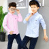 Quần áo trẻ em cậu bé áo sơ mi 2018 mới mùa xuân và mùa thu Hàn Quốc phiên bản của áo sơ mi dài tay trẻ em trong áo trẻ em lớn áo sơ mi mỏng Áo sơ mi