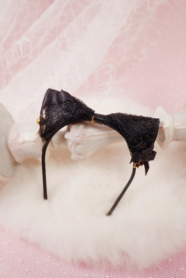 taobao agent [ZAN] [Linking] BJD1/3 1/4 Size Size Garma Halloween Black Cat Ear Butterfly Hair Hoop