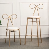 Металлический современный стульчик для кормления для отдыха с бантиком для принцессы для домашнего использования, скандинавский стиль