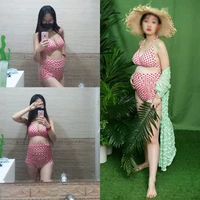 Cao eo Hàn Quốc big breast bikini phụ nữ mang thai áo tắm nữ chia chất béo mmEF cup kích thước lớn cho con bú áo tắm sau sinh bikini 2 mảnh màu trắng