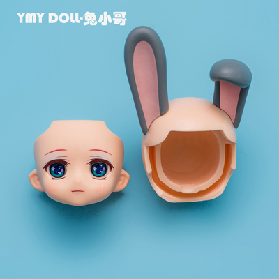 taobao agent YMY 素 s s GSC clay bald head OB11 bjd doll head open eyes face rabbit little brother