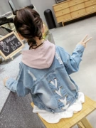 Áo khoác bé gái 2019 phiên bản mới của Hàn Quốc thời trang thu đông 8 bé lớn 9 áo sơ mi denim đại dương Quần áo trẻ em 10 tuổi thủy triều - Áo khoác