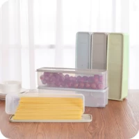 Trái tim IKEA Hình chữ nhật Nhà bếp bằng nhựa trong suốt Phong cách Nhật Bản Mì tươi Hộp tươi Sáng tạo Bao phủ Tủ lạnh Bộ sưu tập Thực phẩm Trang chủ - Đồ bảo quản hộp nhựa đựng đồ ăn