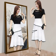 Váy hè 2019 mới cho nữ chất liệu voan nữ phổ biến phiên bản Hàn Quốc là váy mỏng manh nữ mùa hè cổ tích mùa xuân - Váy eo cao