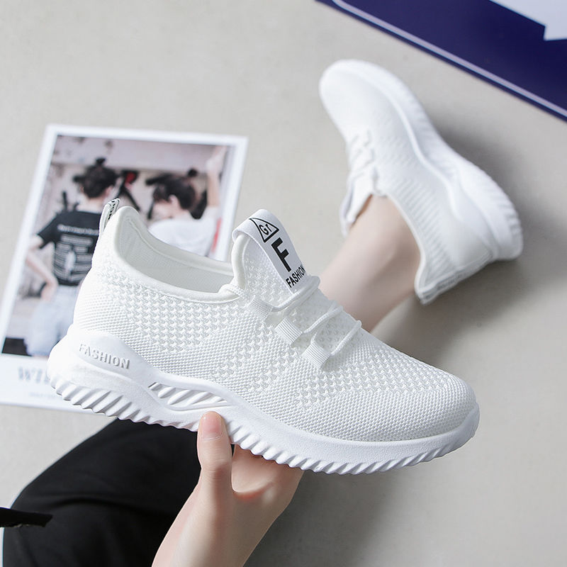 WhiteFour seasons square dancing shoes soft sole ventilation motion Dance shoes female Mesh surface Ghost  shuffle  Special shoes dance Women's Shoes