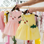 Gửi túi cho bé gái sơ sinh 0-3 tuổi Váy công chúa mùa hè Phiên bản Hàn Quốc cho trẻ em mặc áo nổ mẫu cho bé - Khác