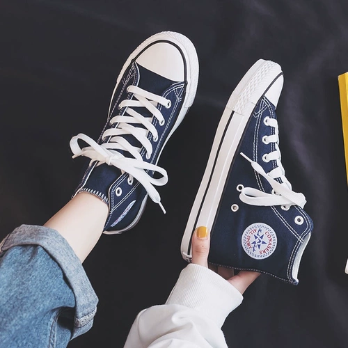 Высокая тканевая универсальная белая обувь, низкие кроссовки, коллекция 2021, осенняя, в корейском стиле