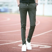 2019 Mùa hè nam chân mỏng Quần thể thao thông thường Quần bó sát chân Quần nam mồ hôi quần dài Hàn Quốc - Quần Jogger