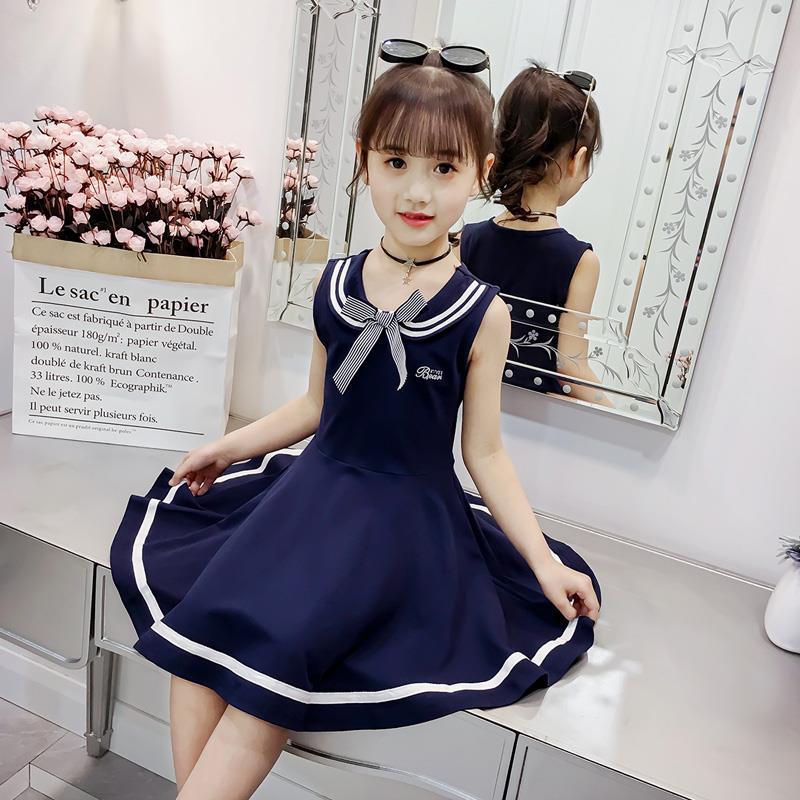 女童连衣裙夏装2020新款韩版超洋气儿童学院风小女孩学生公主裙子