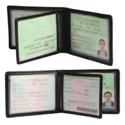 Giấy phép lái xe bằng da bọc giấy phép lái xe đặt bằng lái xe bảo vệ này cho nam và nữ gói giấy phép xe cơ giới gói thẻ hai trong một - Túi thông tin xác thực