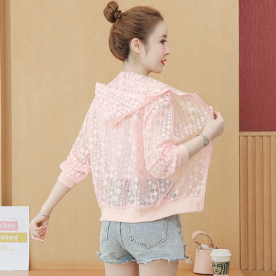 防晒衣夏季女装2021年新款夏装连帽短款上衣超仙早春小衫防晒服