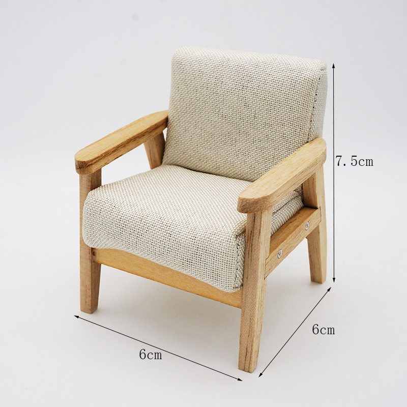 White12 branch ob11 bjd use Baby House Mini furniture miniature re-ment  Model Northern Europe sofa tea table